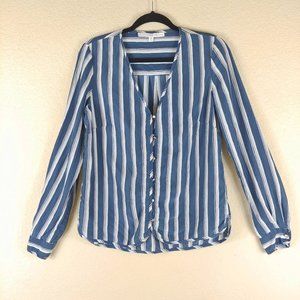 Veronica Beard silk striped long sleeves shirt blouse size 2